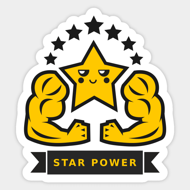 Star Power Sticker by Johnitees